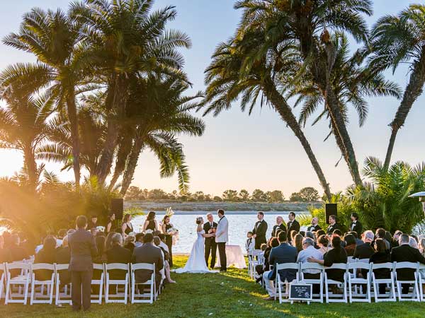 Bay wedding ceremony.