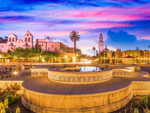 Balboa Park at night