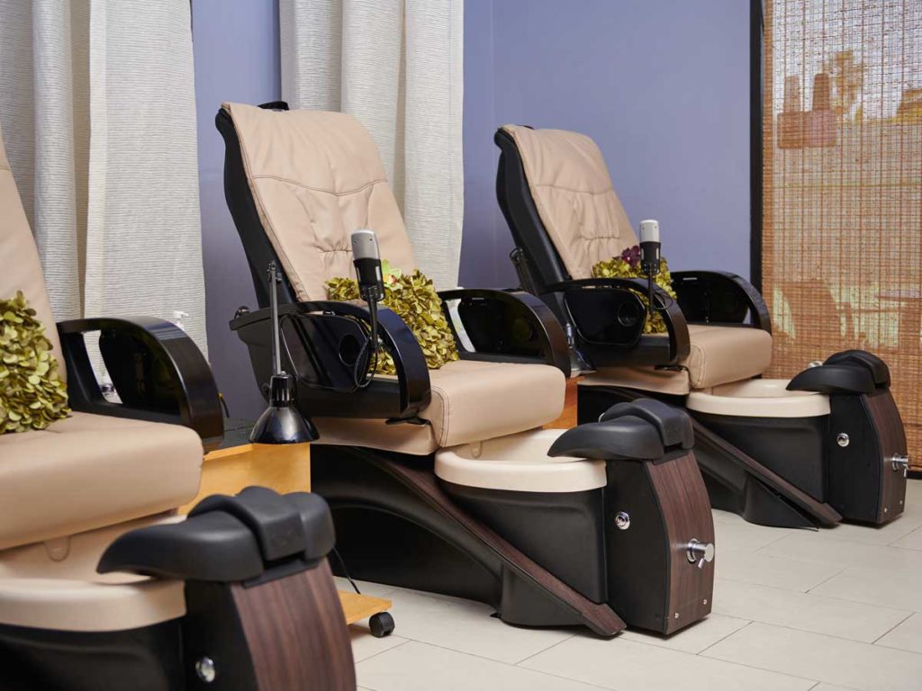 Spa pedicure chairs in San Diego Mission Bay