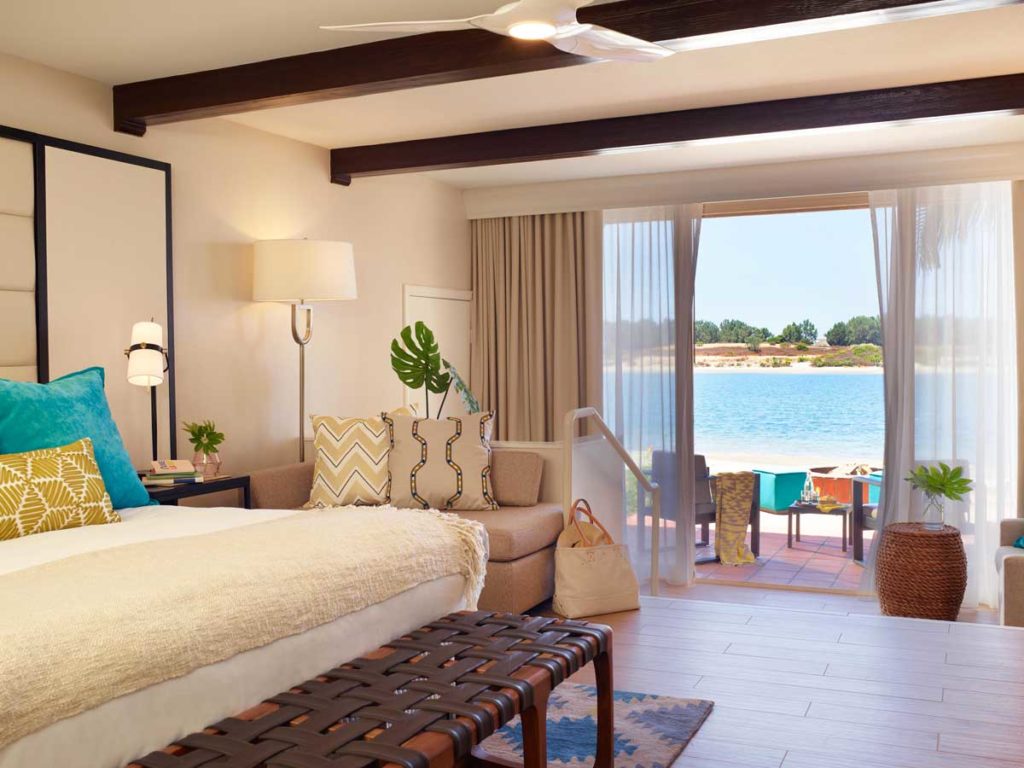Oceanfront guestroom at Mission Bay Resort.