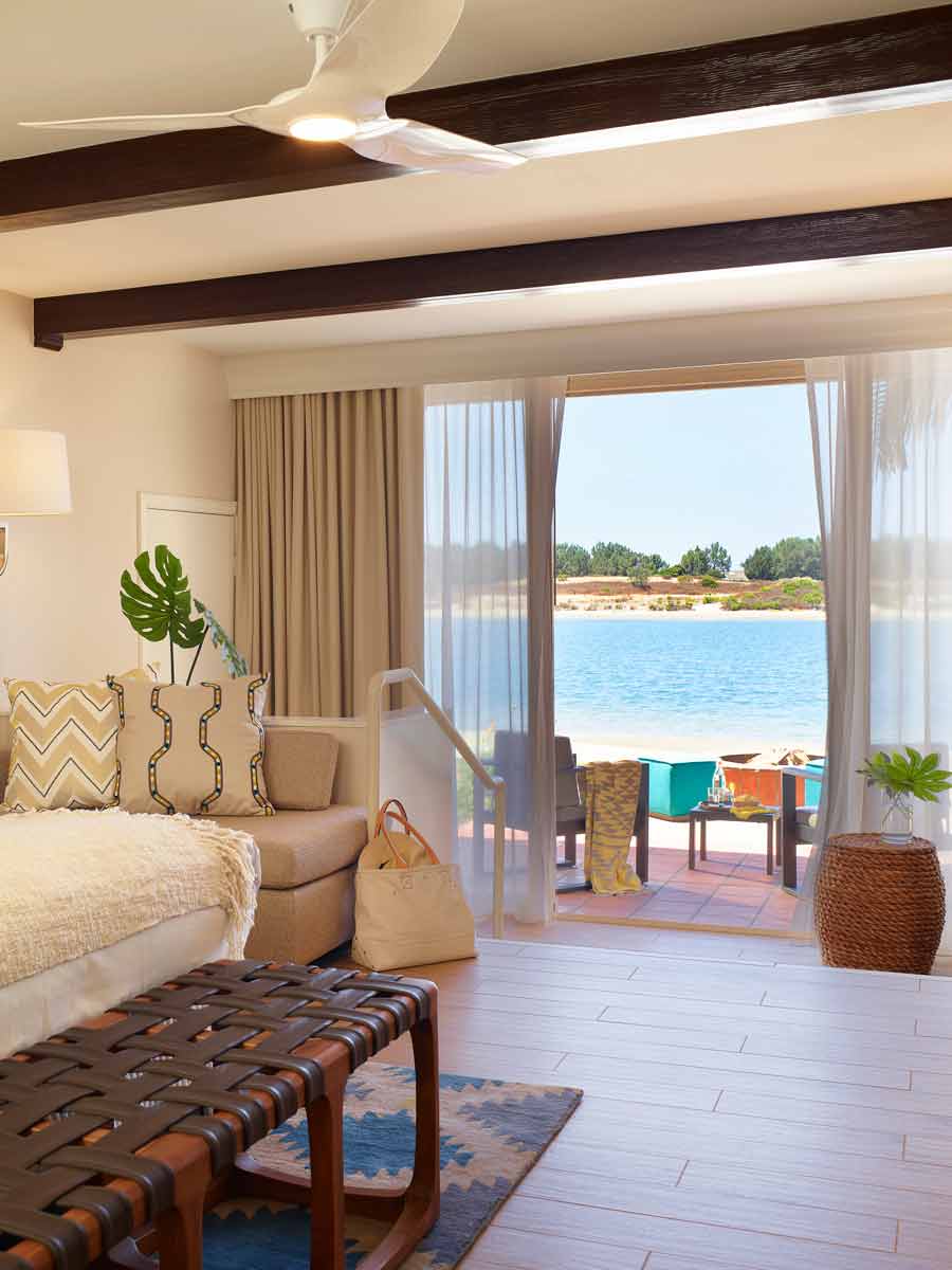 Oceanfront guest room.