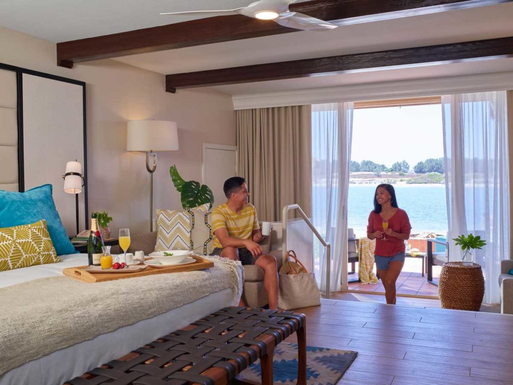 Couple in Mission Bay guestroom.