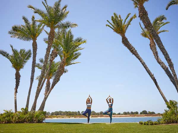 Yoga on the beach.