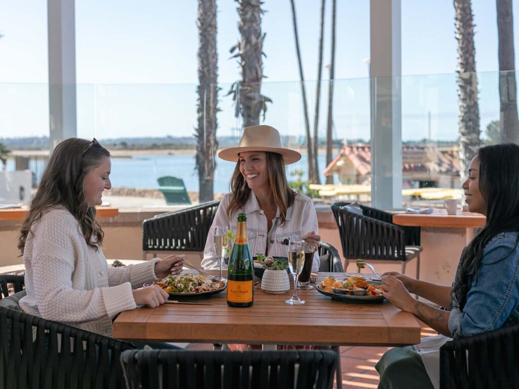 Friends Dining At Covewood.