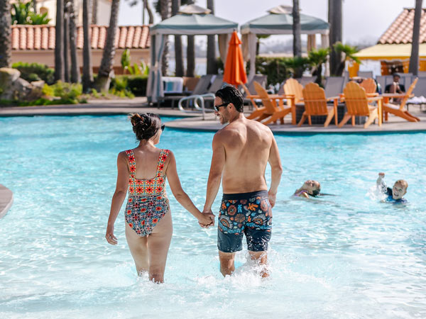 Family In The Mission Bay Swimming Pool