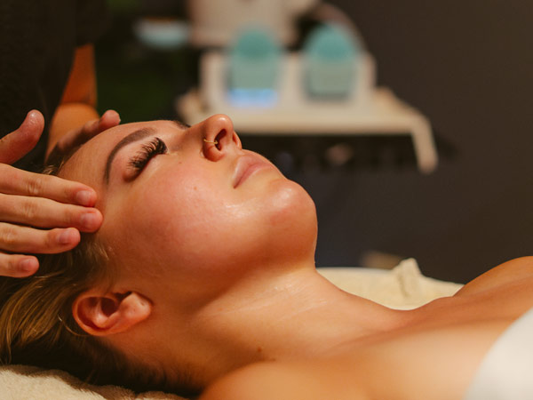 Lady Getting A Facial At The Spa