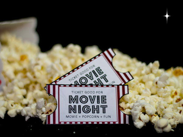 Popcorn And Movie Tickets
