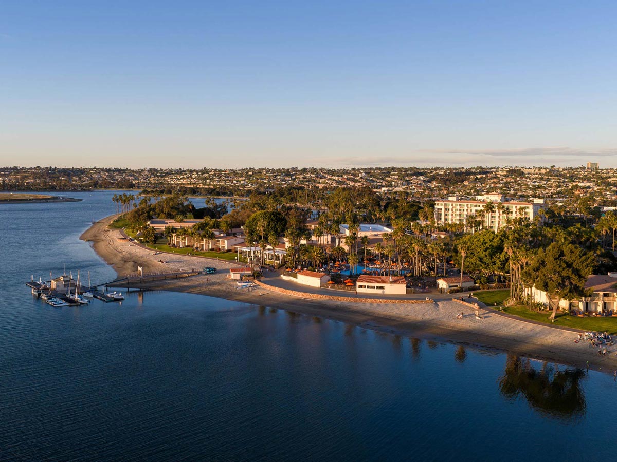 Aerial View Of San Diego Mission Bay Resort