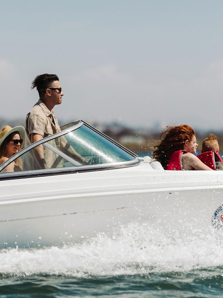 Boating Family In San Diego