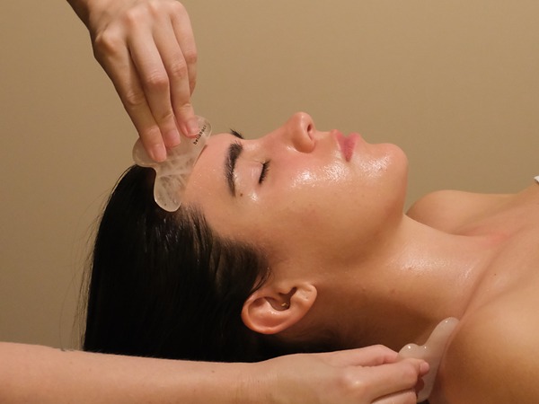 Gua sha facial massage at San Diego Mission Bay Resort spa
